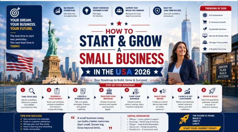 How to Start and Grow a Small Business in the USA 2026