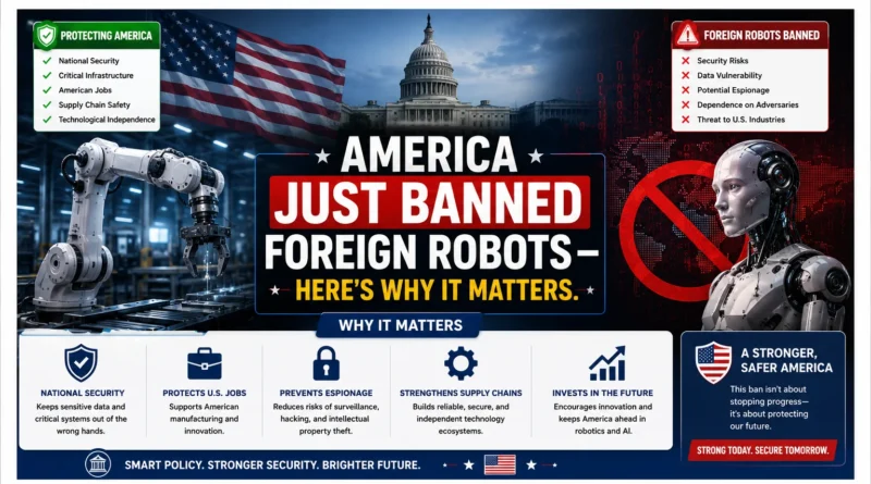 America Just Banned Foreign Robots — Here's Why It Matters