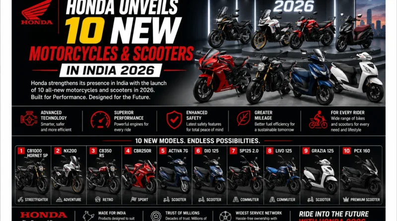 Honda Unveils 10 New Motorcycles & Scooters in India 2026