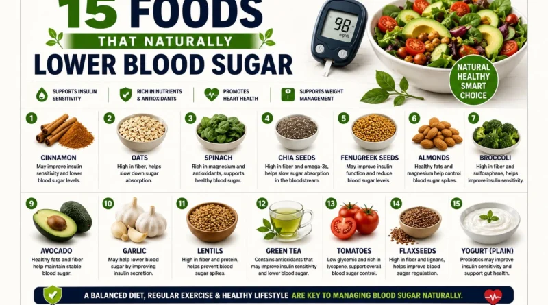 15 Foods That Naturally Lower Blood Sugar