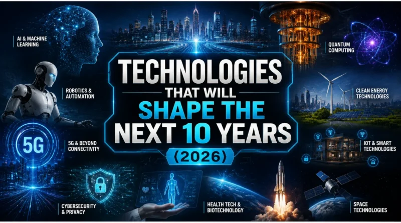 Technologies That Will Shape the Next 10 Years (2026)