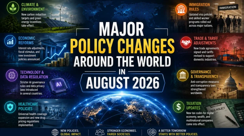 Major Policy Changes Around the World in August 2026