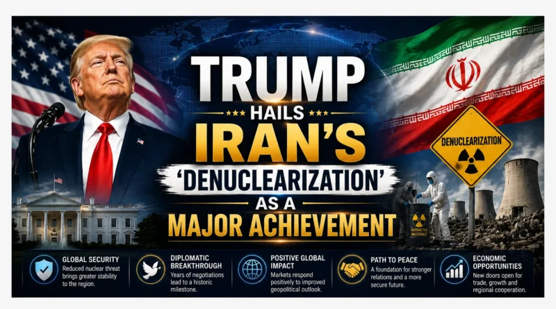 Trump Hails Iran's Denuclearization as a Major Achievement